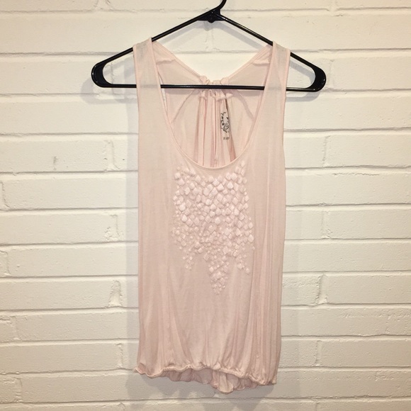 ! 🆕 w/o TAG - Love Happiness blush geometric Tank - Picture 1 of 3
